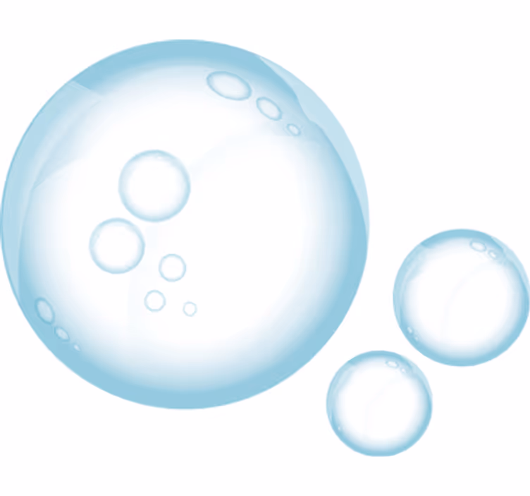 White wall mural bubble trio decor vinyl - TenStickers