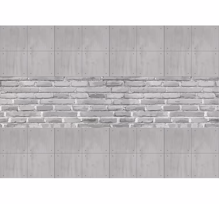 Gray wall mural concrete panel design - TenStickers