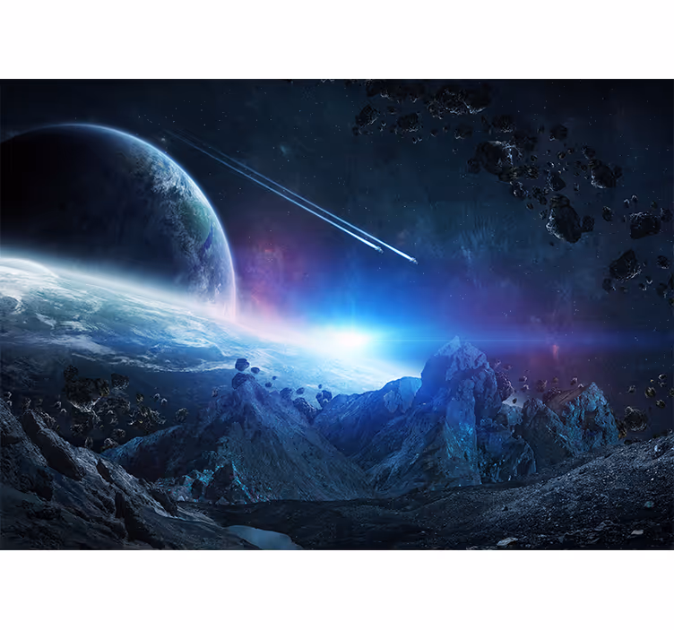 Hallway mural universe sci-fi theme - TenStickers