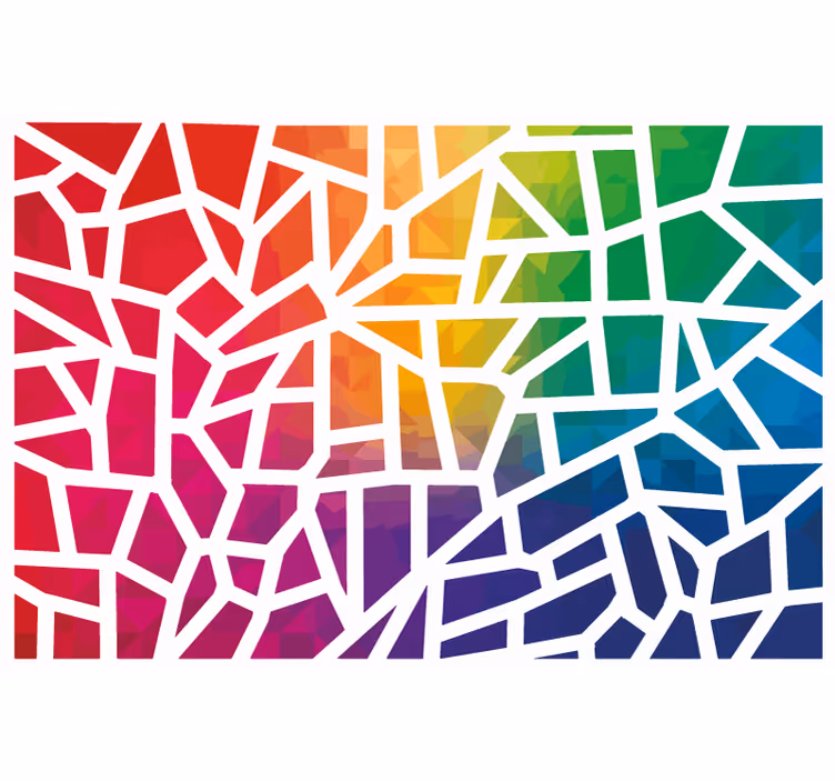 Entrance wall mural colorful mosaic - TenStickers