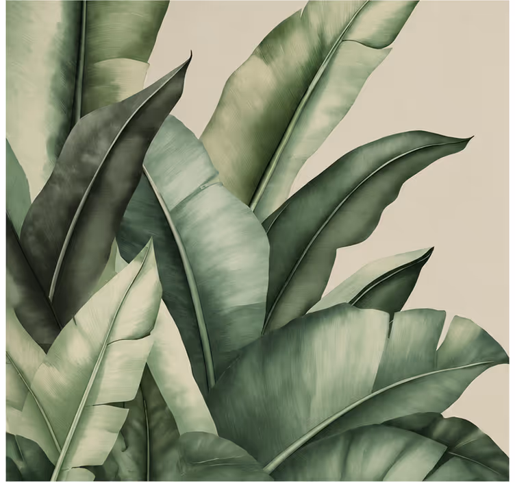 Nature wall mural banana leaf graphic design - TenStickers