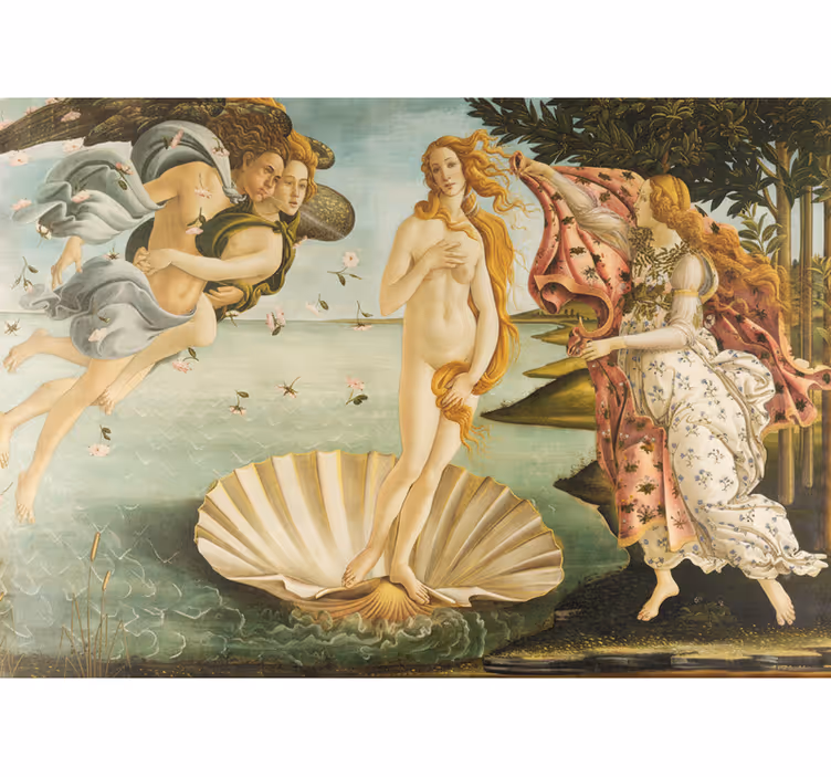 Entrance wall mural the birth of venus - TenStickers