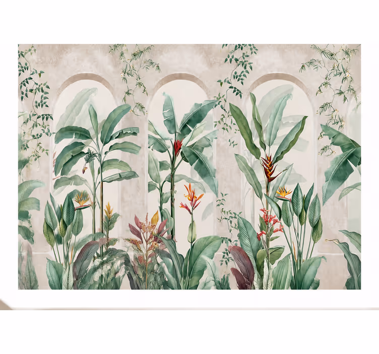 Nature wall mural big tropical arches - TenStickers