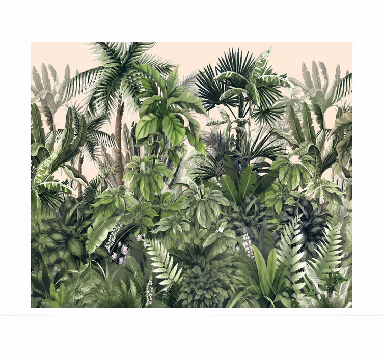 Nature wall mural thick tropical jungle design - TenStickers