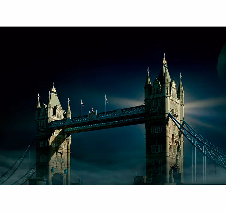 London bridge by night London Wall Mural - TenStickers