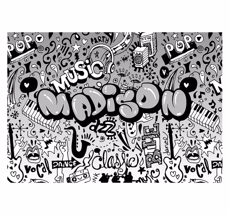 Music mural with music inspired design - TenStickers