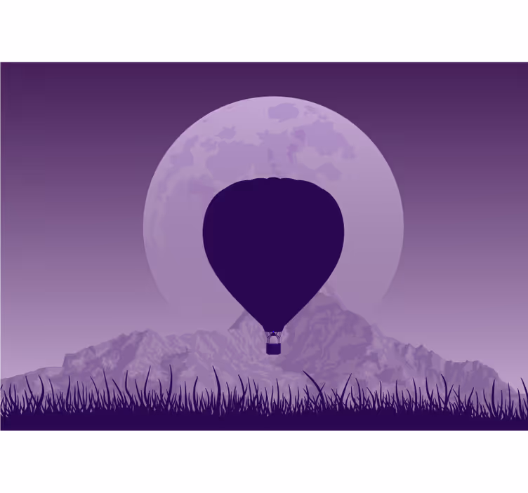 Hot Air Ballooning landscape mural wallpaper - TenStickers