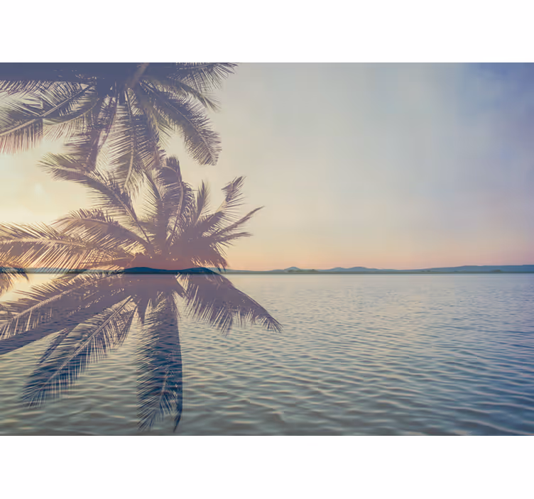 Sea and plants background 3D sticker - TenStickers
