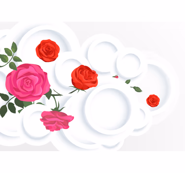 Rose Floral Arrangement flower mural - TenStickers