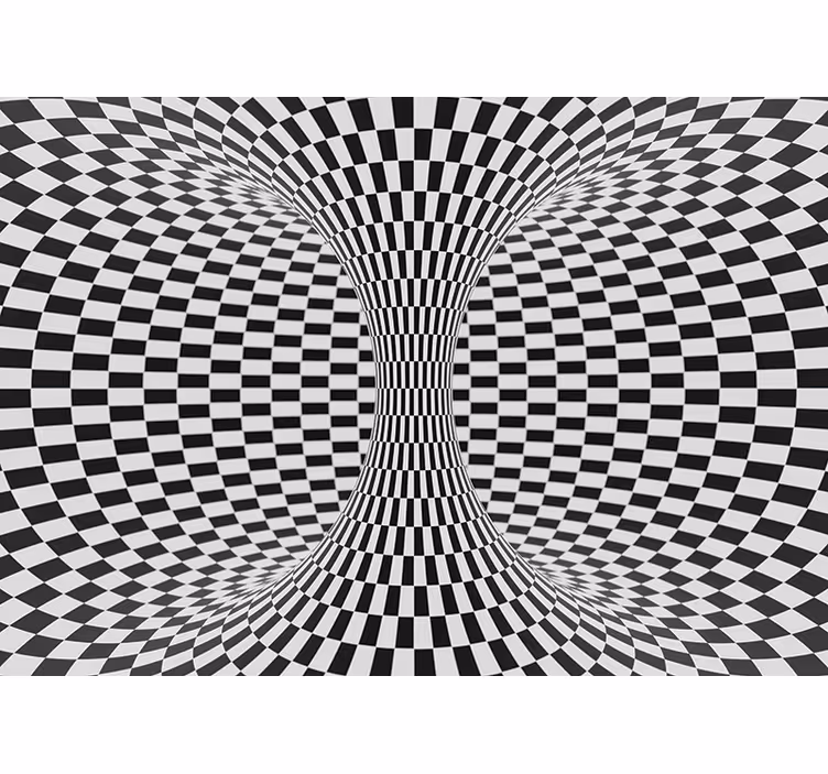 Abstract wall mural optical illusion depth design - TenStickers
