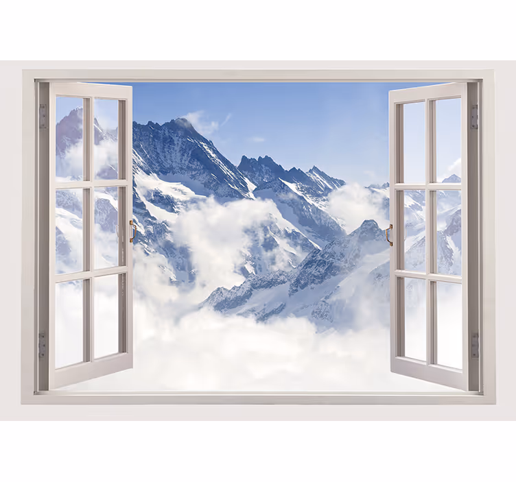 Breathtaking mountain landscape mountain wall mural - TenStickers