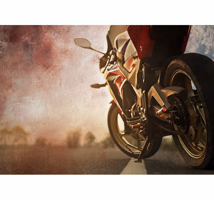 Motorbike Road View vehicle mural - TenStickers