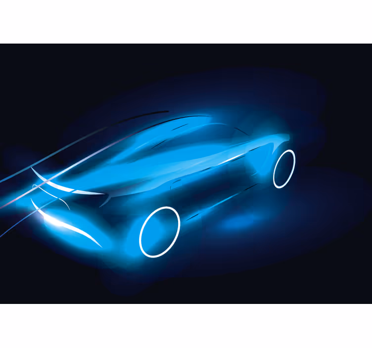 Futuristic Car Design vehicle mural - TenStickers