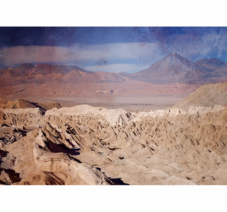 Desert Mountain Scenery landscape mural wallpaper - TenStickers