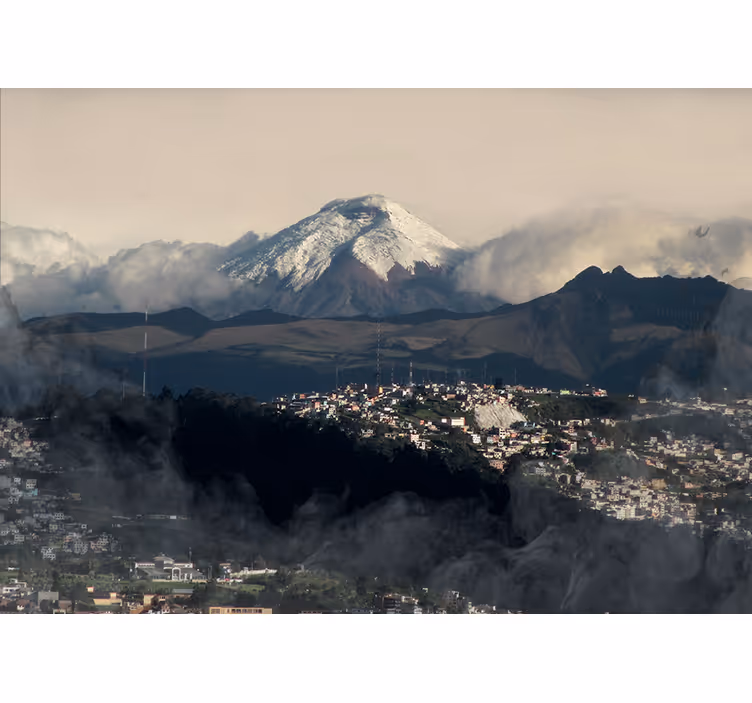 Icy Peak Landscape mountain wall mural - TenStickers