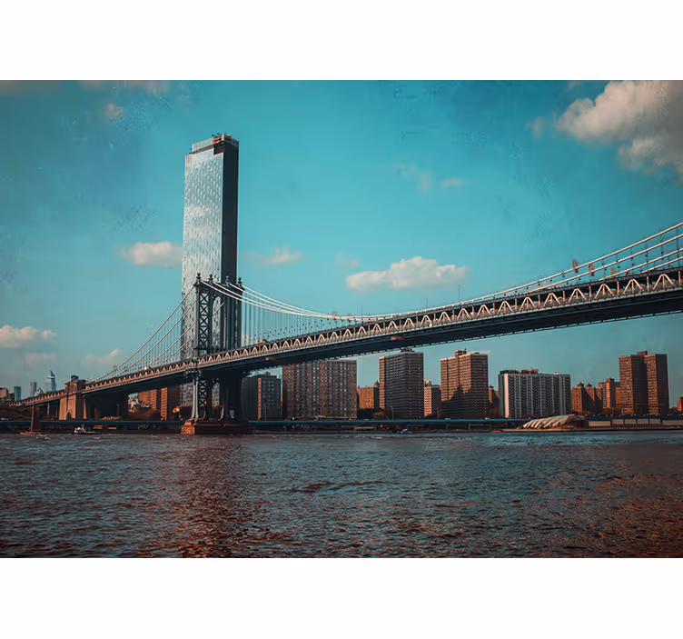 Brooklyn Bridge Perspective new york wall mural - TenStickers