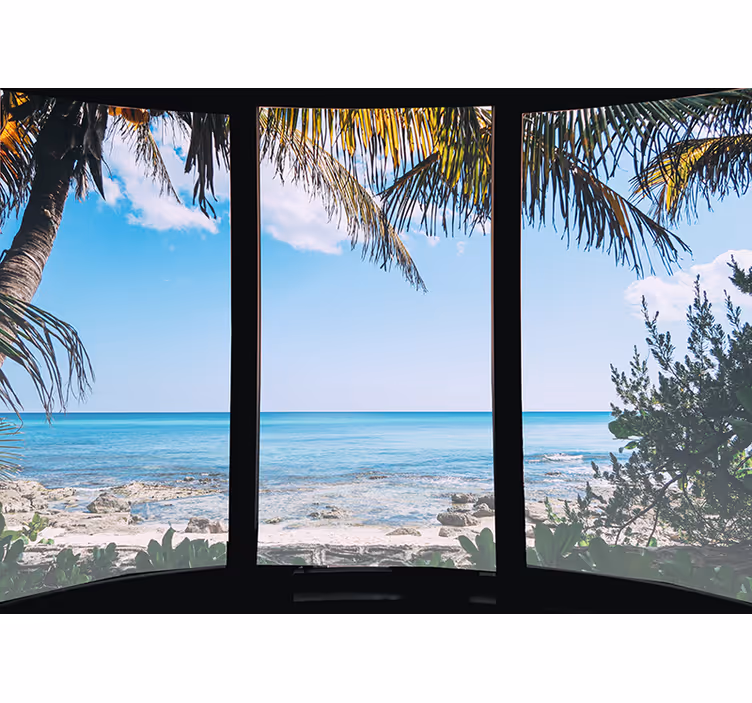 Sea mural tranquil ocean view - TenStickers