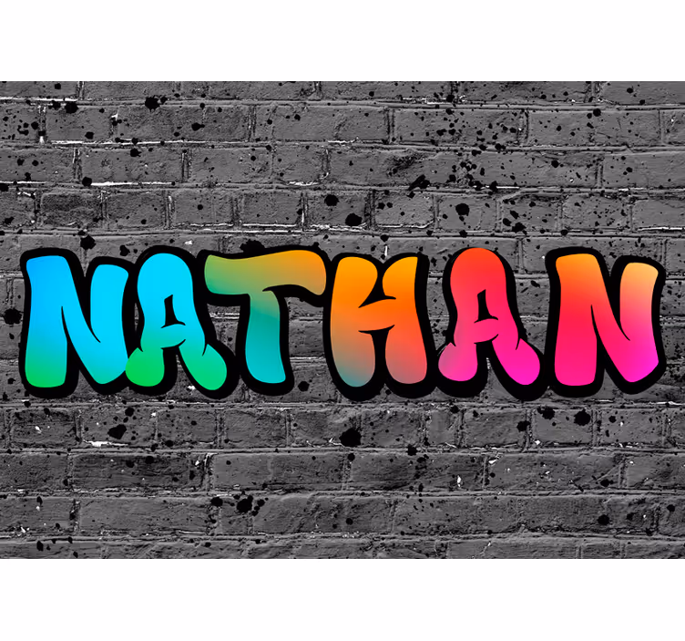 Mural quote vibrant name art - TenStickers