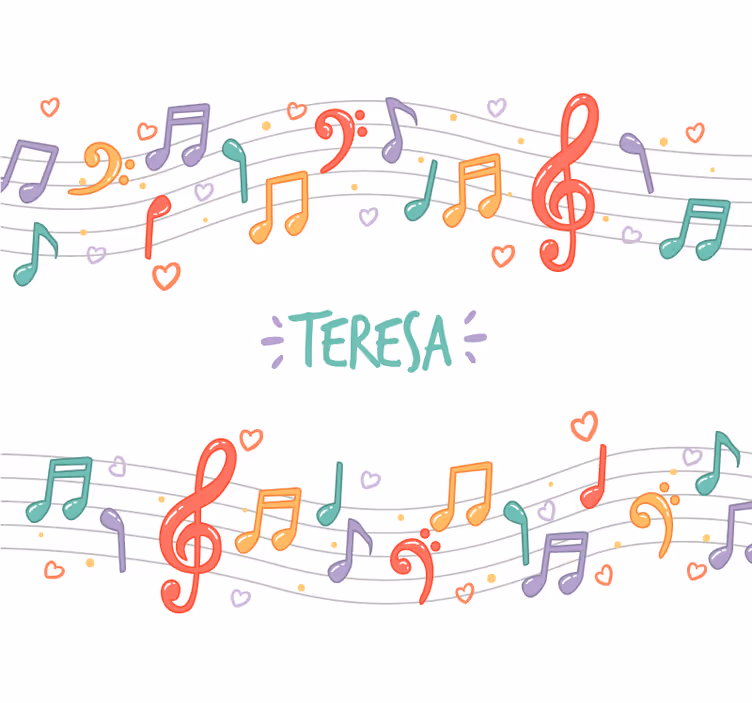 Music mural melodic notes design - TenStickers