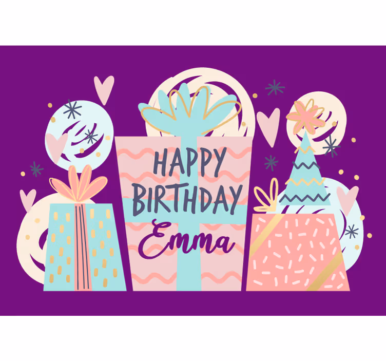 Mural quote birthday gift celebration - TenStickers