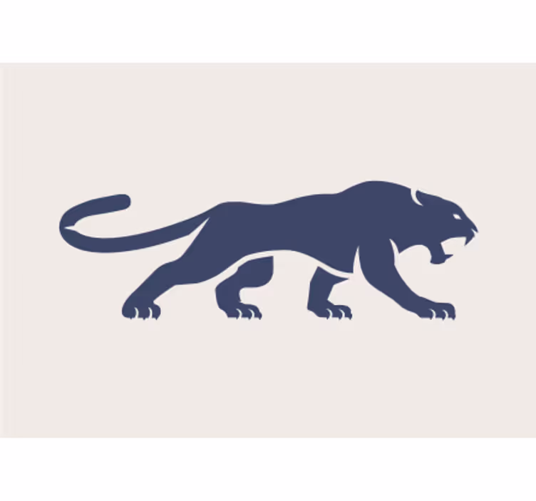 Lion mural majestic lion silhouette - TenStickers