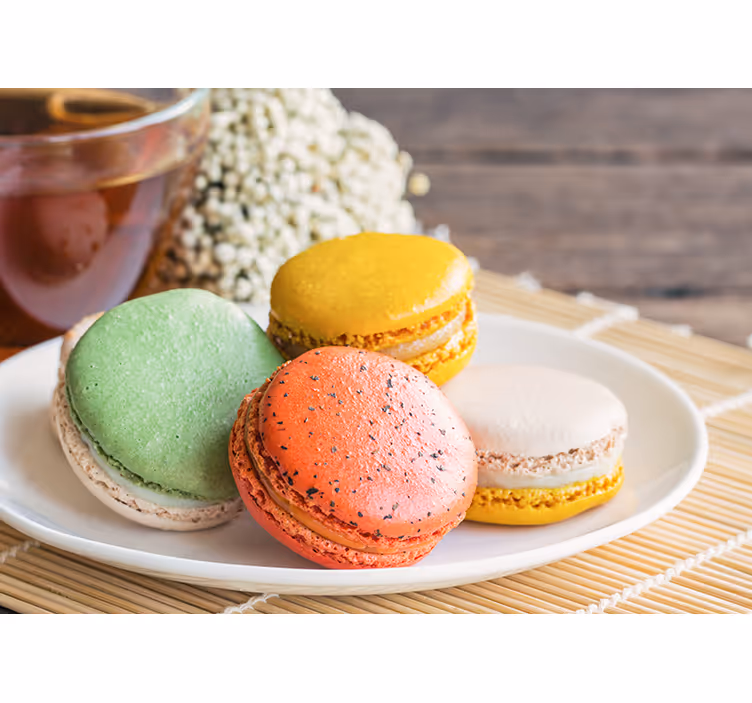 Colorful Macarons Delight mural quote - TenStickers
