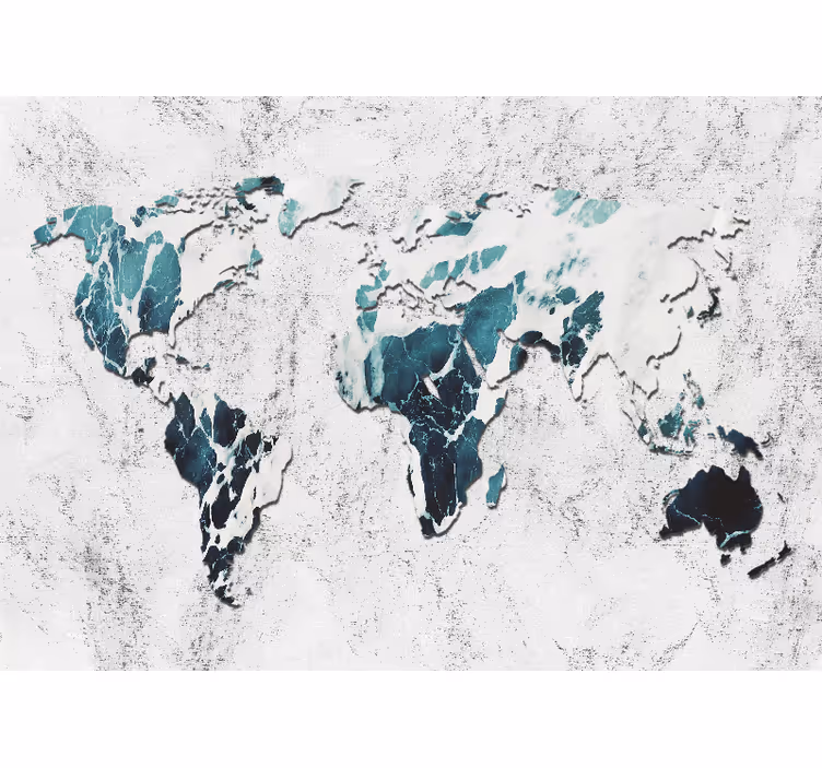 Artistic World Map world map wall mural - TenStickers