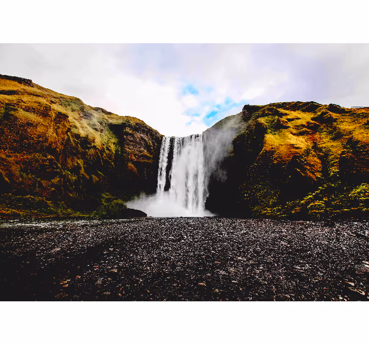 Waterfall mural majestic waterfall scene - TenStickers