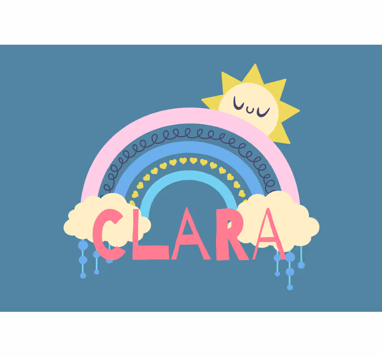 Children wall mural joyful rainbow design - TenStickers