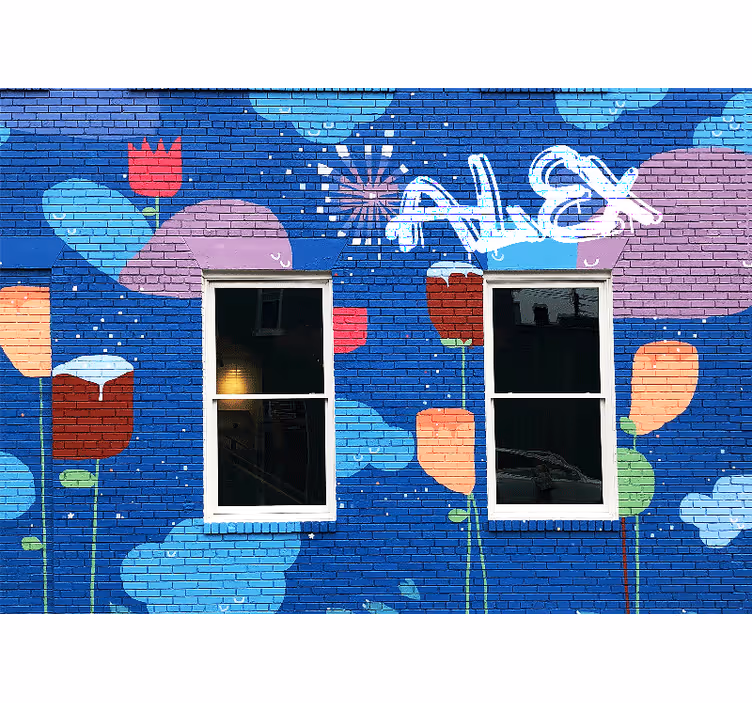 Abstract and coloured wall Abstract Wall Murals - TenStickers