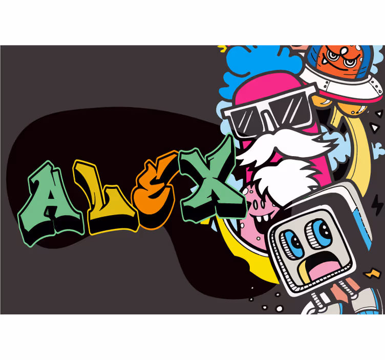 Graffiti wall mural colorful character artwork - TenStickers