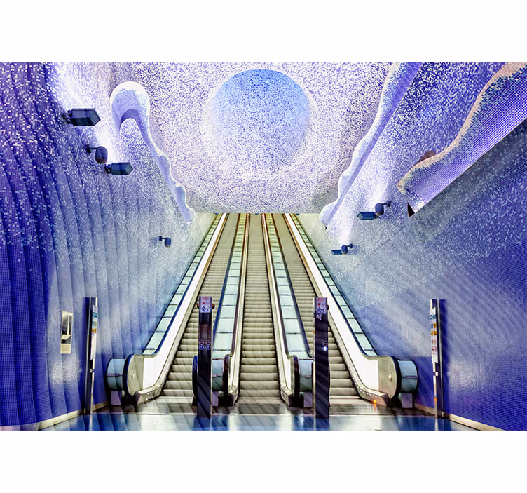 Naples metro station wall mural - TenStickers