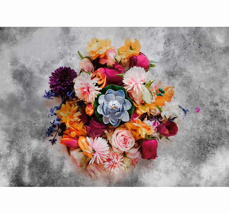 Colorful Floral Arrangement flower mural - TenStickers