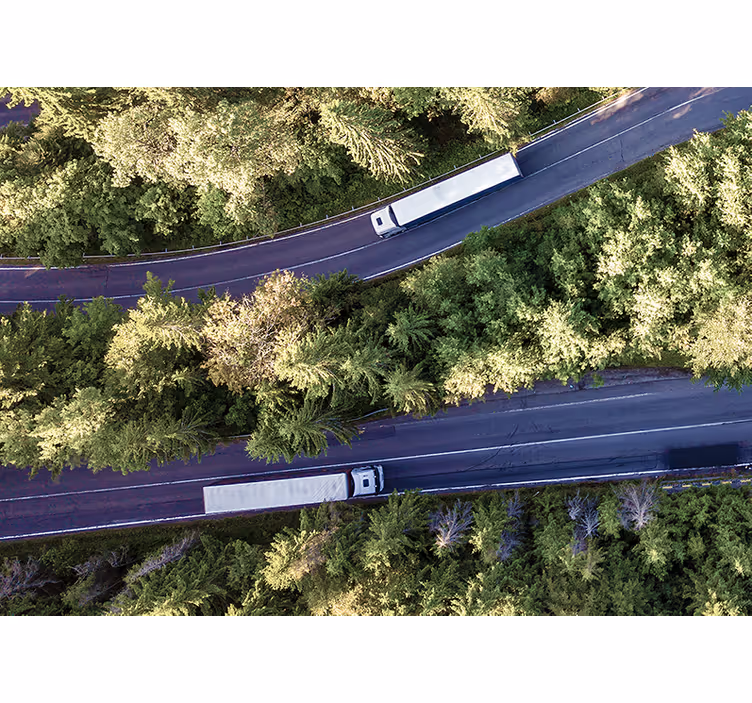 Truck Birds eye view wall mural - TenStickers