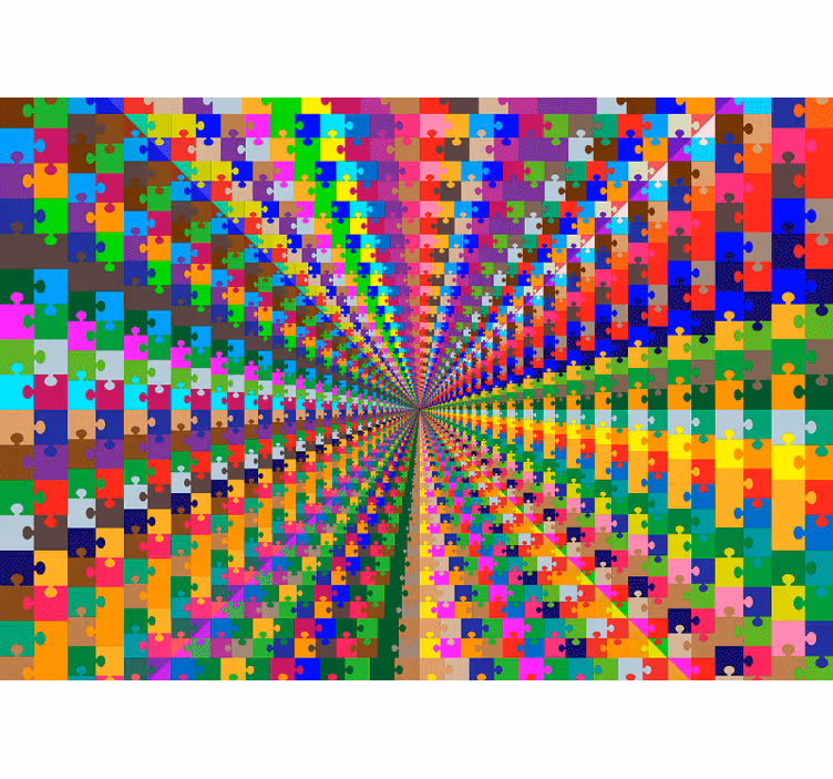 Puzzle tunnel Abstract Wall Murals - TenStickers
