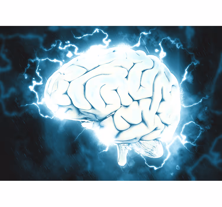Electric Brain Concept painting wall mural - TenStickers