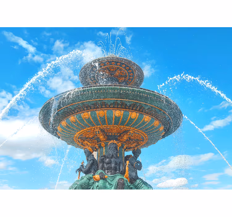 The fountains Place de la Concorde  wall mural - TenStickers