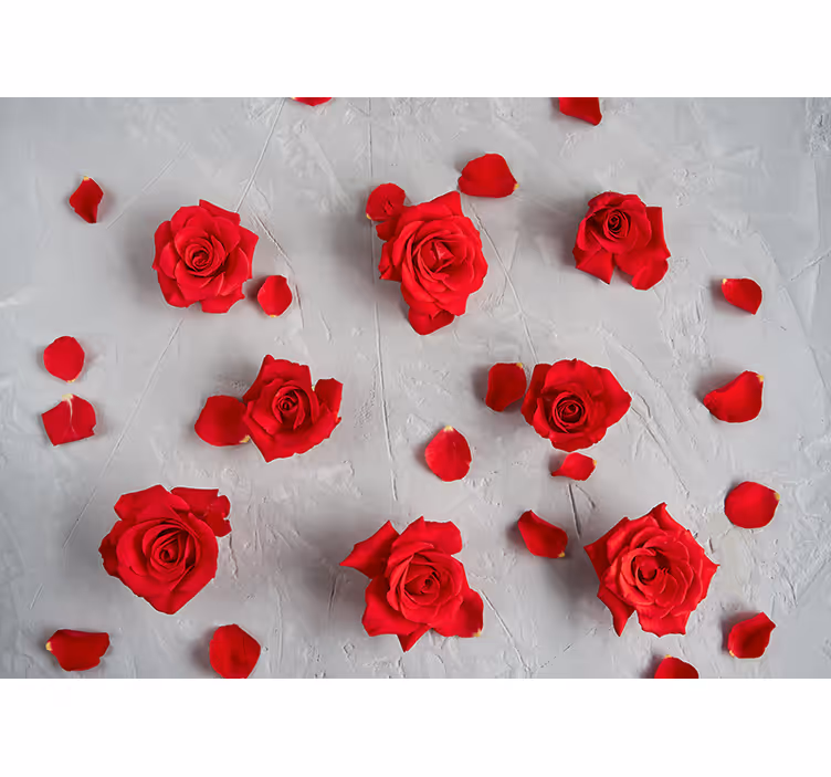 Flowers grey texture wall mural - TenStickers