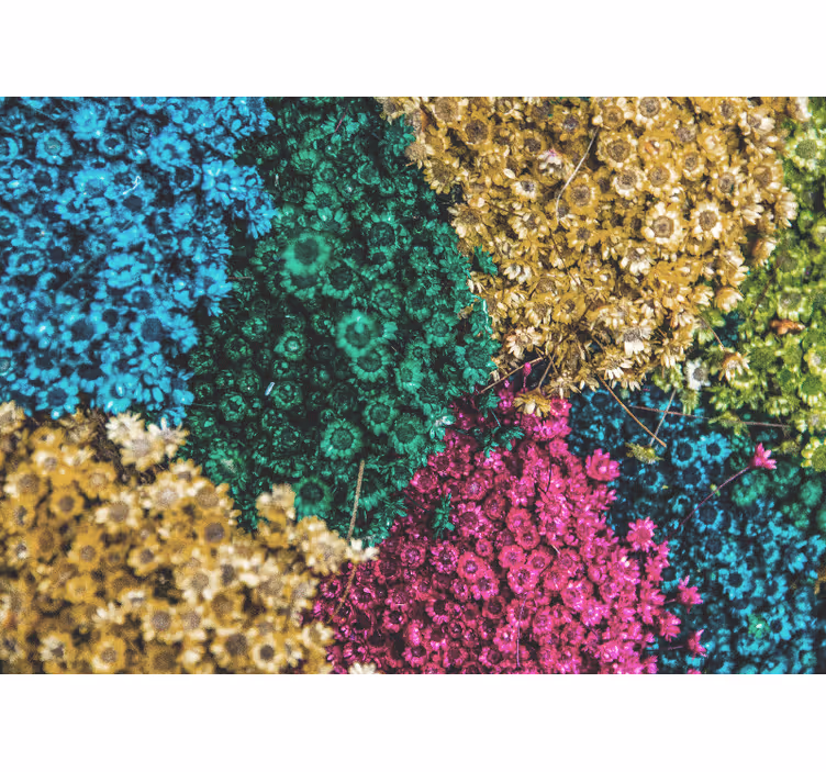 Flower mural with vibrant floral designs - TenStickers