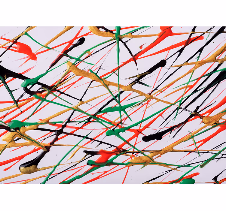 Abstract wall mural with lively brush strokes - TenStickers