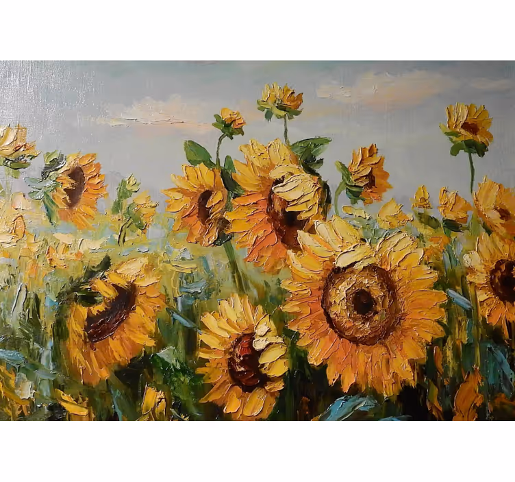 Flower mural sunflower meadow bloom - TenStickers
