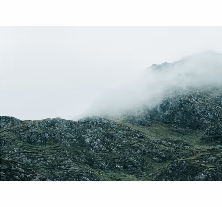 Scottish Misty Mountains Mountain wall mural - TenStickers