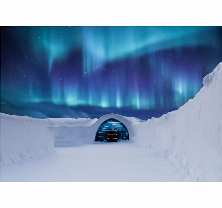Landscape mural wallpaper aurora borealis wonderland - TenStickers