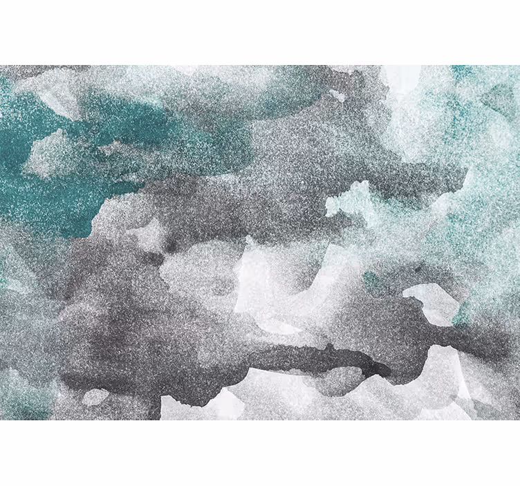 Abstract wall mural textured gray waves - TenStickers