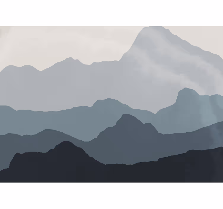 Tranquil mountain scenery mountain wall mural - TenStickers