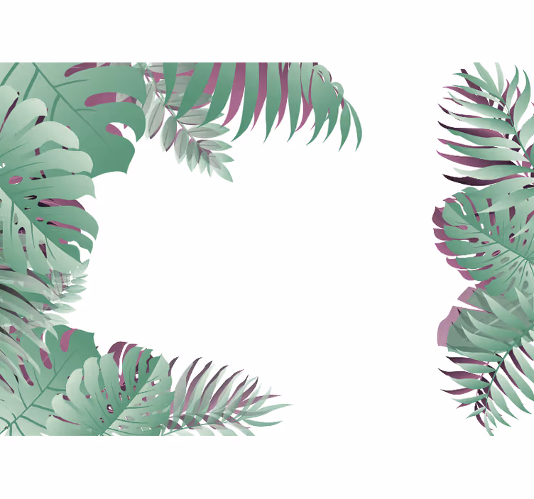 Nature wall mural tropical leaf design - TenStickers