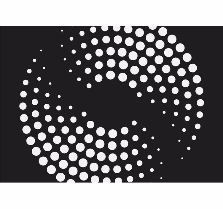 White dots infinity tunnel 3D Wall Mural - TenStickers
