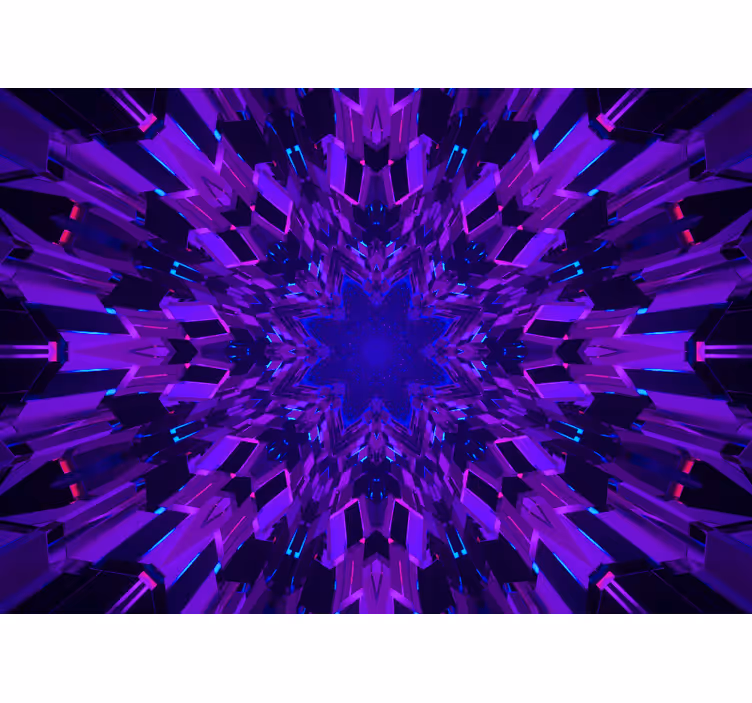 Abstract wall mural geometric star design - TenStickers