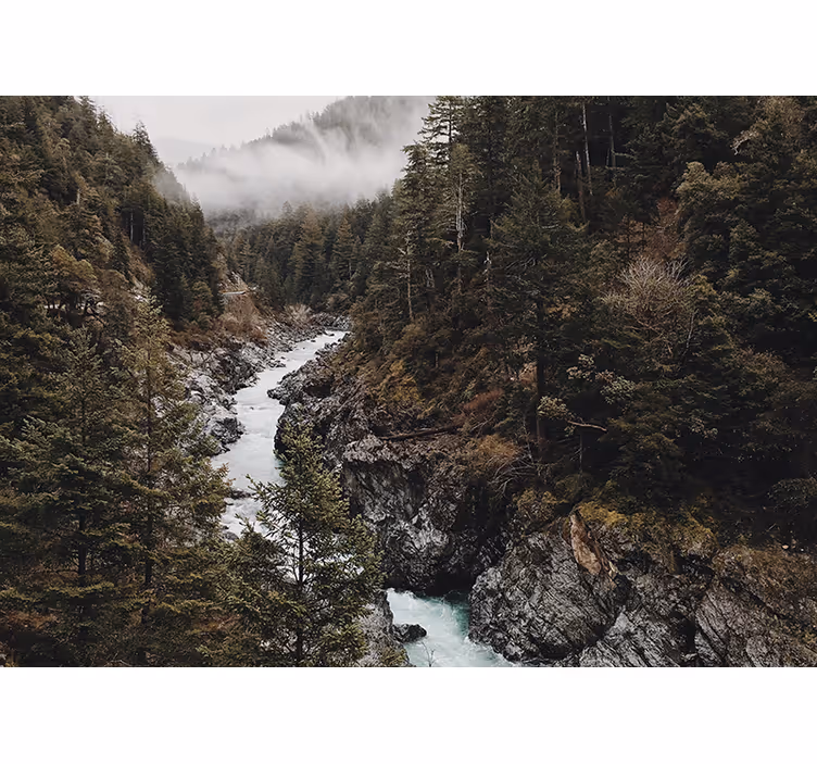 Nature wall mural majestic river landscape - TenStickers