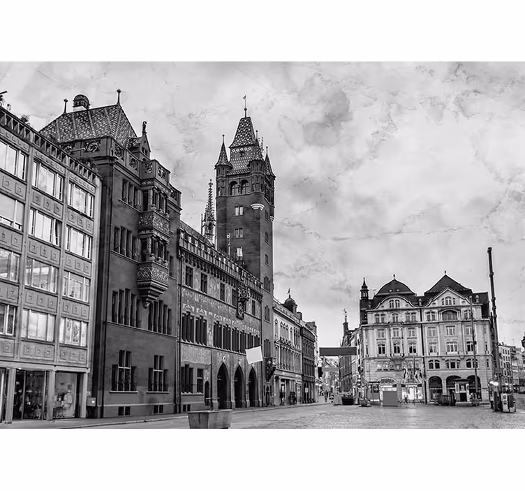Berlin wall mural historic tower design - TenStickers